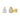 3 Carat Pear Lab Grown Diamond Stud Earrings Yellow Gold flat view