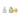 4 Carat Pear Lab Grown Diamond Stud Earrings Yellow Gold flat view